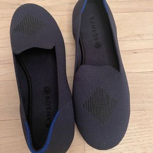 Rothy’s in Navy blue , like new in cloth style material with box